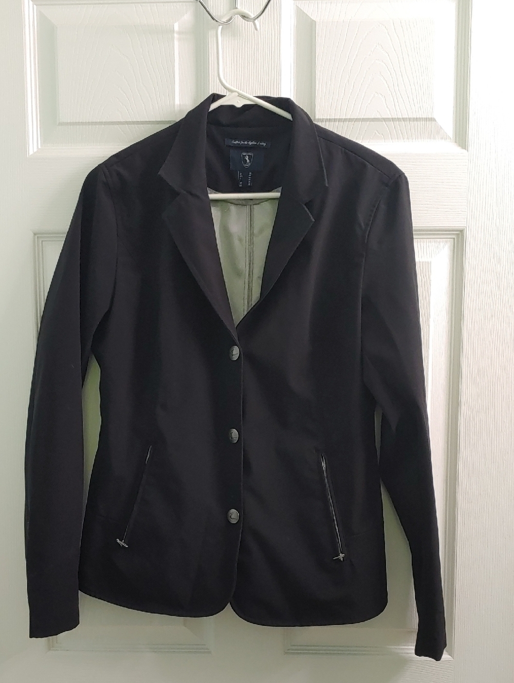 Equestrian Horze Adele Jacket Black Horse Riding Coat Women's Size 10